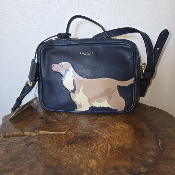 Radley & Friends Baxter Spaniel Dog Leather Crossbody Top Handle Bag NWT - Picture 11 of 16